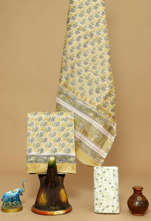 Buti Print Maheshwari Silk Suit Set (MSL04)